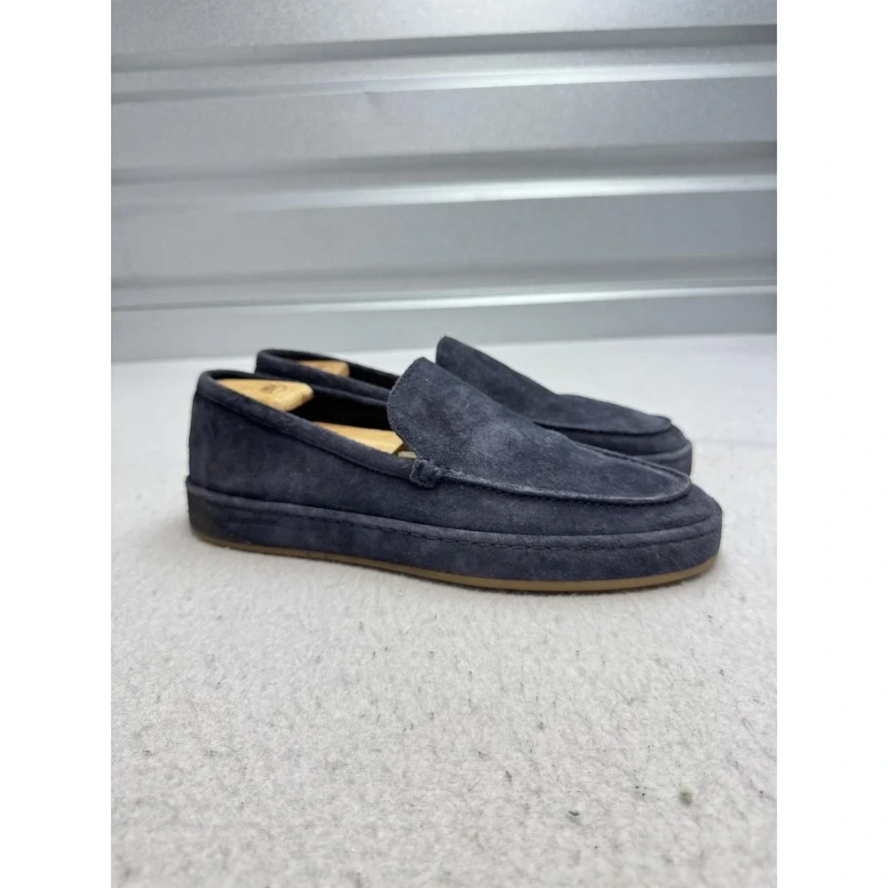 Allen Edmonds Brody Shoes Mens Size 11 Blue Suede Slip On Loafers Rubber Sole